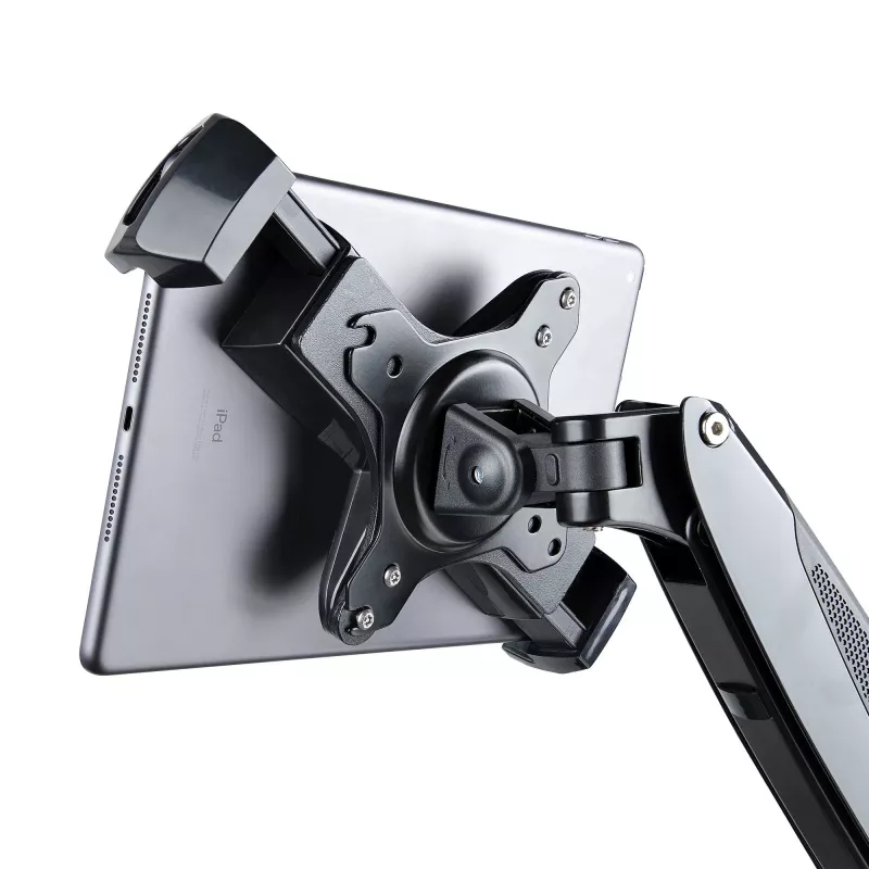 StarTech.com VESA laikiklio adapteris planšetėms 7,9–12,5 col. – iki 2 kg – 75×75/100×100 VESA – universalus apsauginis planšetės VESA laikiklis – juoda