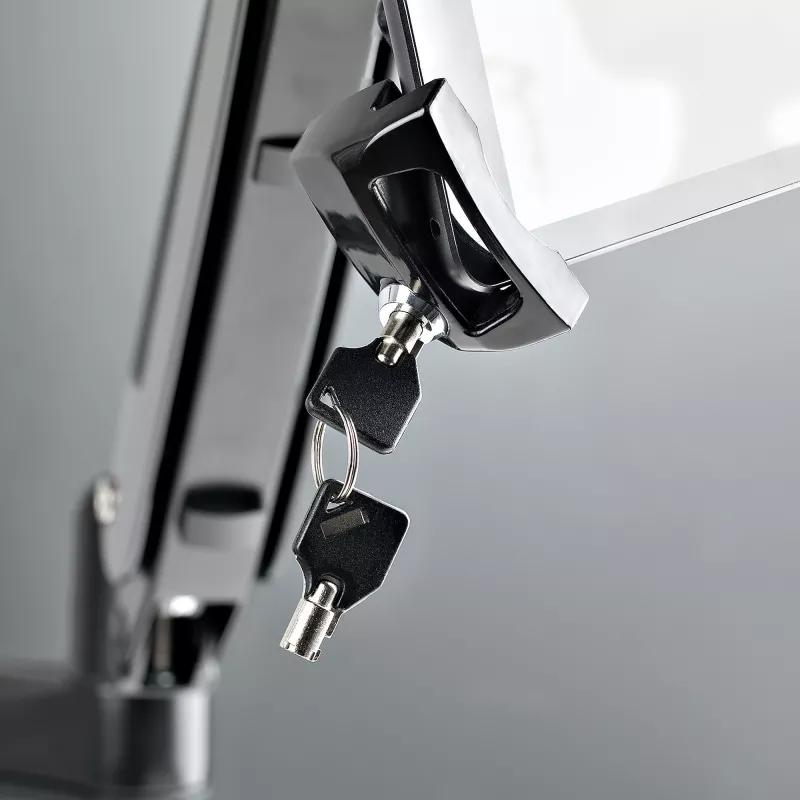 StarTech.com VESA laikiklio adapteris planšetėms 7,9–12,5 col. – iki 2 kg – 75×75/100×100 VESA – universalus apsauginis planšetės VESA laikiklis – juoda