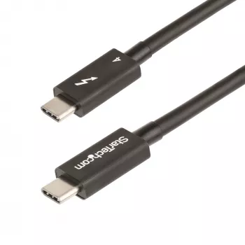 StarTech.com 1 m Thunderbolt 4 laidas - 40Gbps - 100W PD - 4K/8K vaizdas - Intel sertifikuotas - suderinamas su USB4 / Thunderbolt 3 / USB 3.2 / USB Type-C / DisplayPort