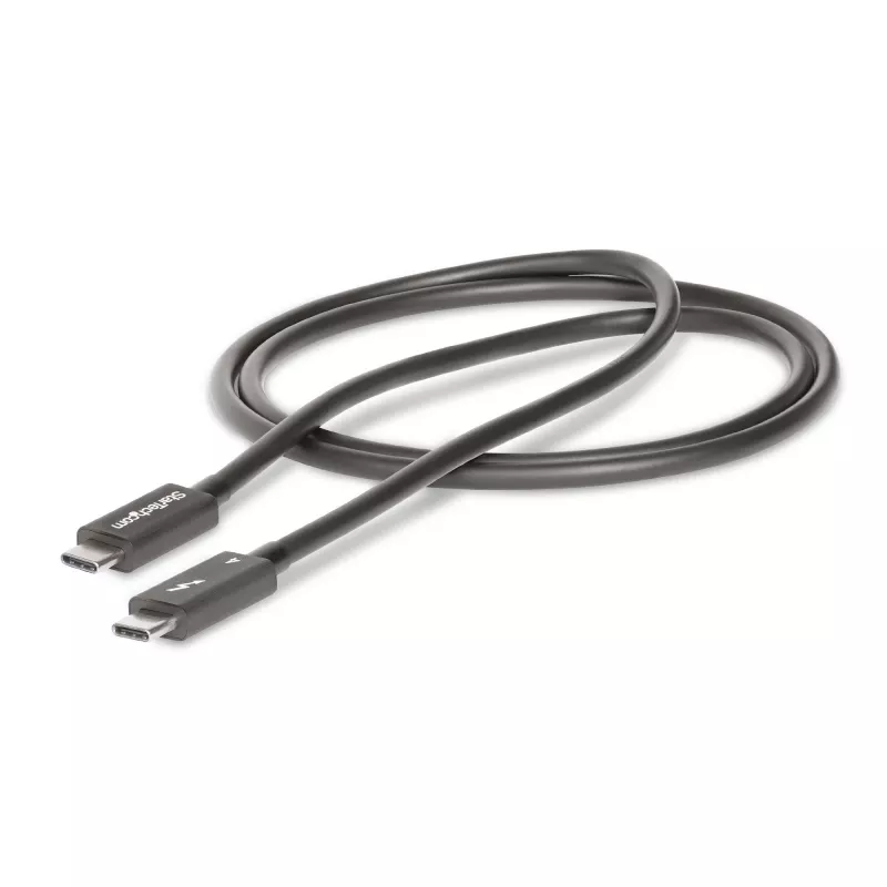 StarTech.com 1 m Thunderbolt 4 laidas - 40Gbps - 100W PD - 4K/8K vaizdas - Intel sertifikuotas - suderinamas su USB4 / Thunderbolt 3 / USB 3.2 / USB Type-C / DisplayPort