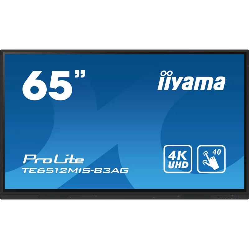 iiyama TE6512MIS-B3AG 65 colių interaktyvus 4K UHD jutiklinis ekranas
