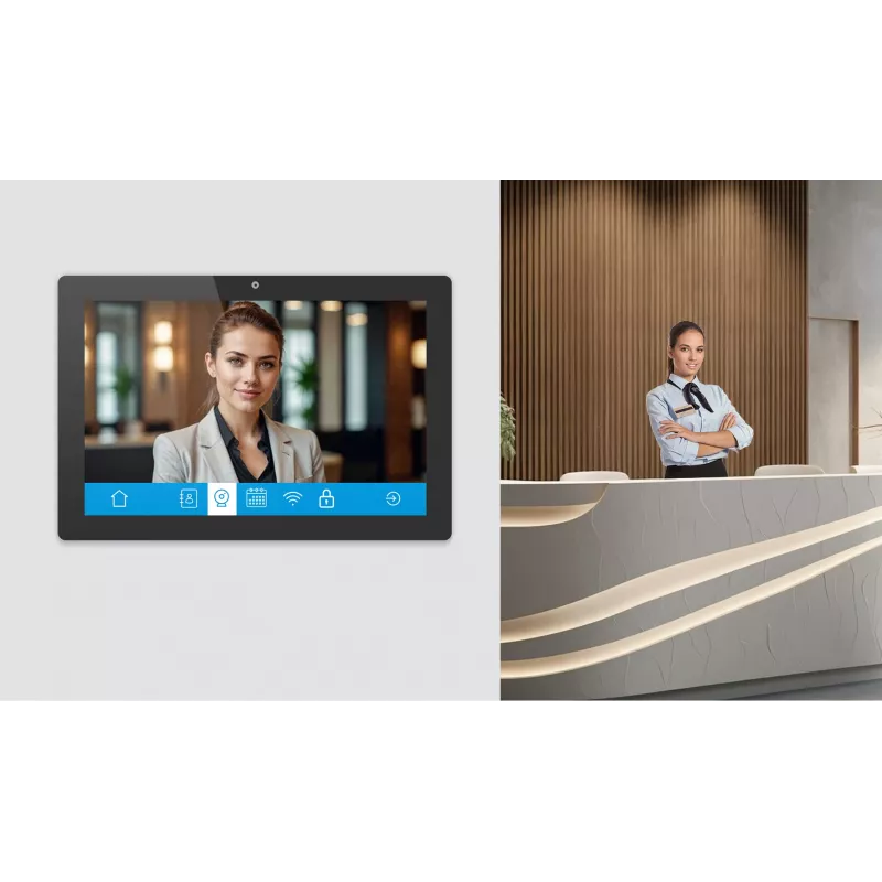 „iiyama TW1023ASC-B3P“ demonstracinis ekranas su kiosko dizainu, 25,6 cm (10,1 colio), Wi-Fi, 385 cd/m², WXGA, juodas, liečiamasis ekranas, įmontuotas procesorius, Android, 24/7