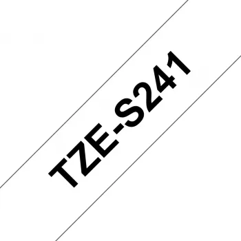 Brother TZE-S241 juosta etikečių spausdinimui Juoda ant baltos TZ