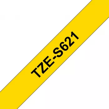 Brother TZE-S621 laminuota etikečių juosta 9 mm x 8 m, ypač stiprus lipnus sluoksnis