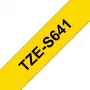 Brother TZE-S641 lipni juosta etikečių spausdinimui Juoda ant geltono TZ