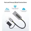 StarTech.com 2.5GbE USB-C į Ethernet adapteris su USB-A keitikliu, NBASE-T NIC, USB 3.0 Type-C 2.5/1G kelių greičių tinklas, suderinamas su Thunderbolt, Windows ir Mac