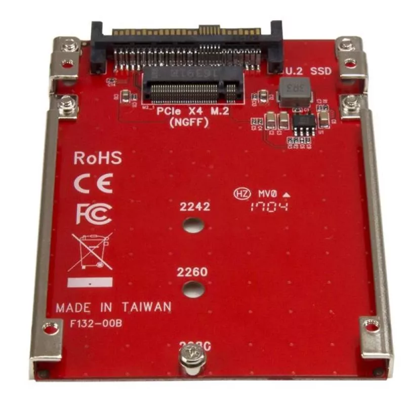 StarTech.com M.2 diskų į U.2 (SFF-8639) pagrindinės plokštės adapteris, skirtas M.2 PCIe NVMe SSD