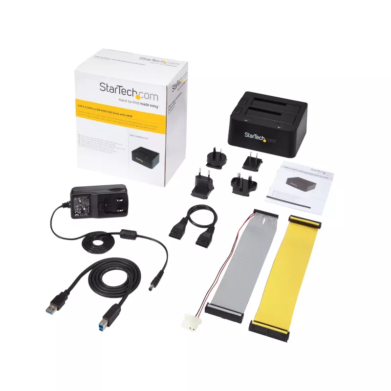 StarTech.com UNIDOCKU33 USB 3.0 universalus HDD / SSD dokas, 2 lizdai, SATA ir IDE, 2.5/3.5 col.