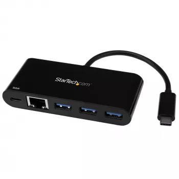 StarTech.com USB-C į Ethernet adapteris su 3 prievadų USB 3.0 šakotuvu ir Power Delivery
