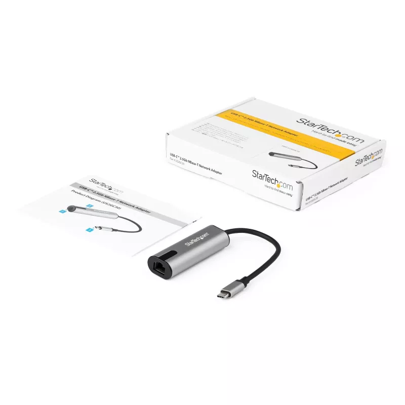 StarTech.com US2GC30 USB-C į 2,5 Gigabit Ethernet keitiklis, USB 3.0, NBASE-T, 2.5GBASE-T, RJ45, 10/100/1000/2500 Mbps, juodas / kosminės pilkos spalvos