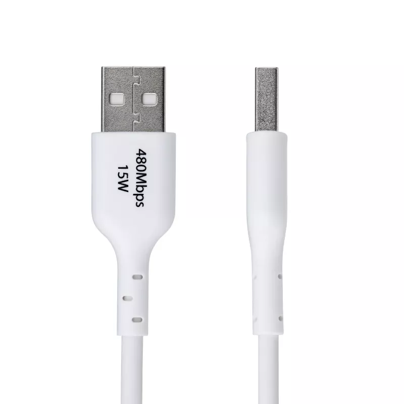 StarTech.com 6.6ft (2m) USB-A į USB-C įkrovimo kabelis, įkrovimas ir sinchronizavimas, 3A, USB 2.0, TPE apvalkalas - baltas USB įkrovimo laidas