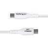 StarTech.com 6.6ft (2m) USB-A į USB-C įkrovimo kabelis, įkrovimas ir sinchronizavimas, 3A, USB 2.0, TPE apvalkalas - baltas USB įkrovimo laidas