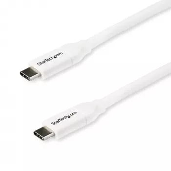 StarTech.com USB-C į USB-C laidas su 5A PD - M/M - Baltas - 2 m - USB 2.0 - USB-IF sertifikuotas