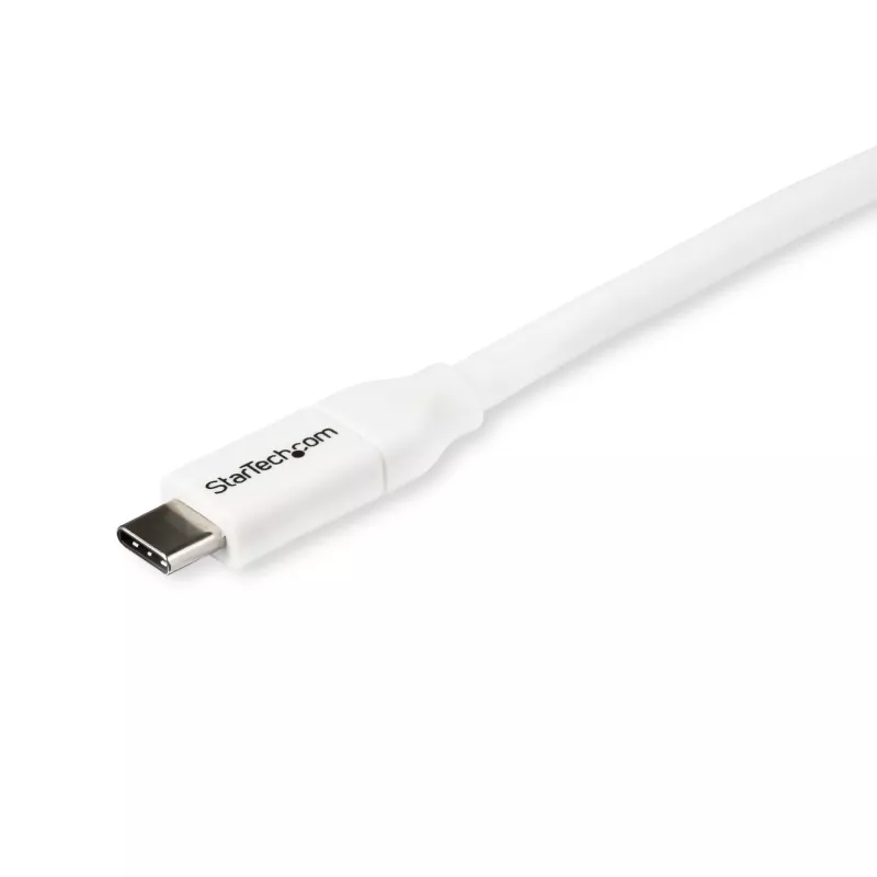 StarTech.com USB-C į USB-C laidas su 5A PD - M/M - Baltas - 2 m - USB 2.0 - USB-IF sertifikuotas