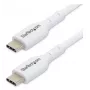 StarTech.com 1 m baltas USB-C įkrovimo laidas, USB 2.0, 60W 3A Power Delivery, TPE apvalkalas