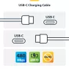 StarTech.com 1 m baltas USB-C įkrovimo laidas, USB 2.0, 60W 3A Power Delivery, TPE apvalkalas
