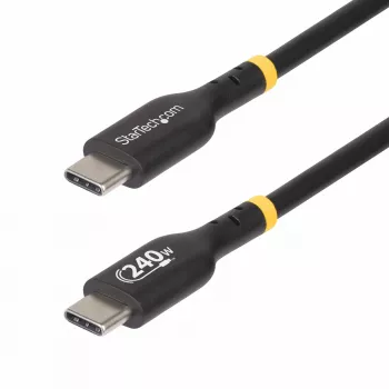 StarTech.com 1m USB-C įkrovimo laidas, USB-IF sertifikuotas, 240W PD EPR, USB 2.0, TPE apvalkalas, M/M