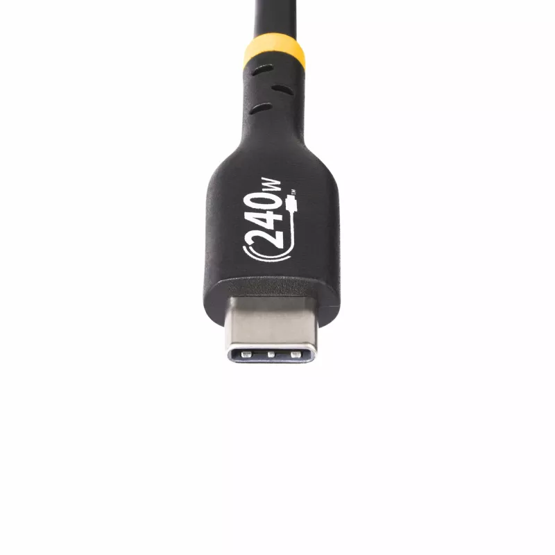 StarTech.com 2 m USB-C įkrovimo laidas, USB-IF sertifikuotas USB C laidas, 240 W PD EPR, USB 2.0 Type-C nešiojamojo kompiuterio įkrovimo laidas, USB-C duomenų perdavimo laidas, TPE apvalkalas, M/M