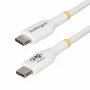 StarTech.com 3 m baltas USB-C įkrovimo laidas, USB-IF sertifikuotas USB C laidas, 240 W PD EPR, USB 2.0 Type-C nešiojamojo kompiuterio įkroviklio laidas, USB-C duomenų perdavimo laidas, TPE apvalkalas