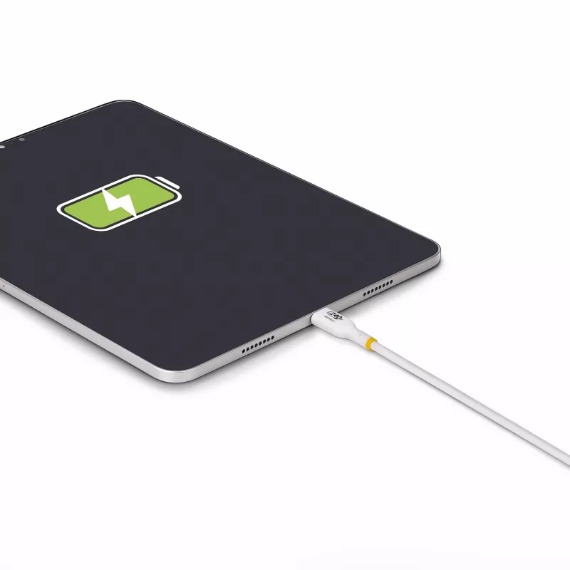 StarTech.com 3 m baltas USB-C įkrovimo laidas, USB-IF sertifikuotas USB C laidas, 240 W PD EPR, USB 2.0 Type-C nešiojamojo kompiuterio įkroviklio laidas, USB-C duomenų perdavimo laidas, TPE apvalkalas
