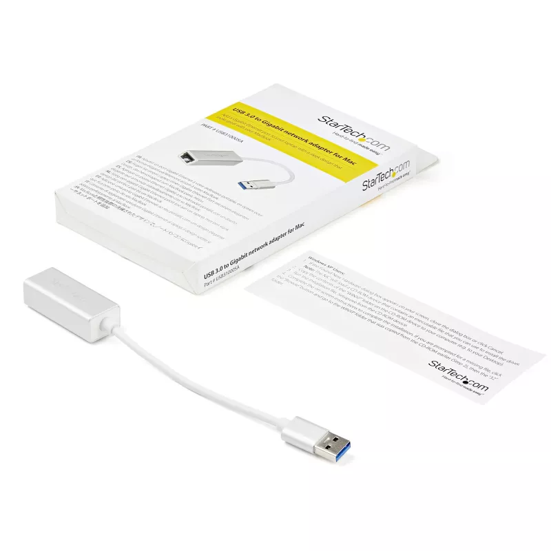 StarTech.com USB 3.0 į Gigabit tinklo adapteris - sidabrinis, laidinis, USB, Ethernet, 2000 Mbit/s, sidabrinis