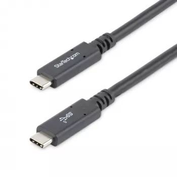 StarTech.com 6 ft (1,8 m) USB-C į USB-C laidas - 5A, 100W PD 3.0 - Sertifikuotas „Works With Chromebook“ - USB-IF sertifikuotas - M/M - USB 3.0 5Gbps - USB-C įkrovimo laidas