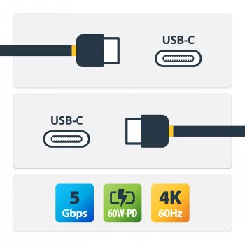 StarTech.com USB-C į USB-C laidas - M/M - 1 m - USB 3.0 (5Gbps)