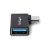 StarTech.com USB-C į USB-A adapteris stačiu kampu, USB 5Gbps, kompaktiškas USB-C kištukas į USB-A lizdą, metalinis korpusas, M/F