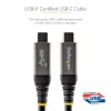 StarTech.com 1 m USB-C kabelis 10Gbps - USB-IF sertifikuotas USB-C kabelis - USB 3.1 Type-C kabelis - 100W (5A) Power Delivery įkrovimas, DP Alt režimas - USB C į C laidas - Įkrovimas ir sinchronizavimas