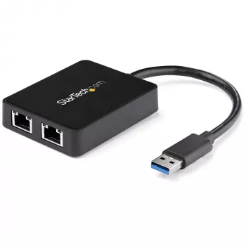 StarTech.com USB 3.0 dviejų prievadų Gigabit Ethernet adapteris su USB prievadu