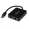 StarTech.com USB 3.0 dviejų prievadų Gigabit Ethernet adapteris su USB prievadu