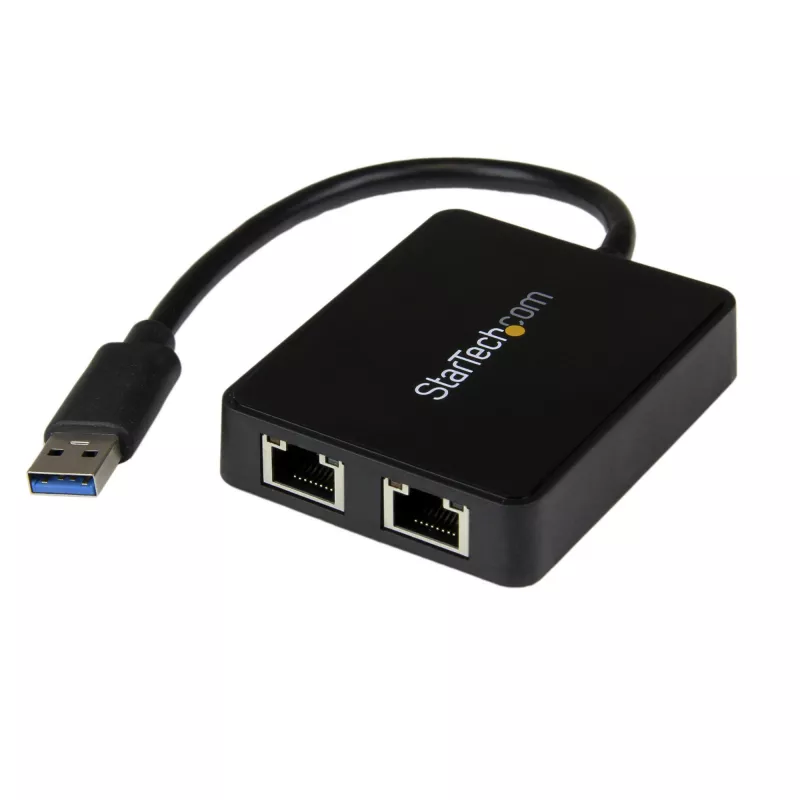 StarTech.com USB 3.0 dviejų prievadų Gigabit Ethernet adapteris su USB prievadu