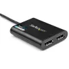 StarTech.com USB 3.0 į dvigubą DisplayPort adapteris - 4K 60Hz, 3.2 Gen 1 (3.1 Gen 1), USB Type-A, DisplayPort išvestis, 4096 x 2160 pikselių