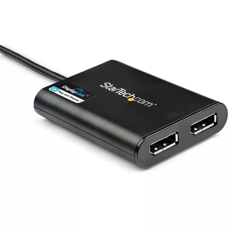 StarTech.com USB 3.0 į dvigubą DisplayPort adapteris - 4K 60Hz, 3.2 Gen 1 (3.1 Gen 1), USB Type-A, DisplayPort išvestis, 4096 x 2160 pikselių