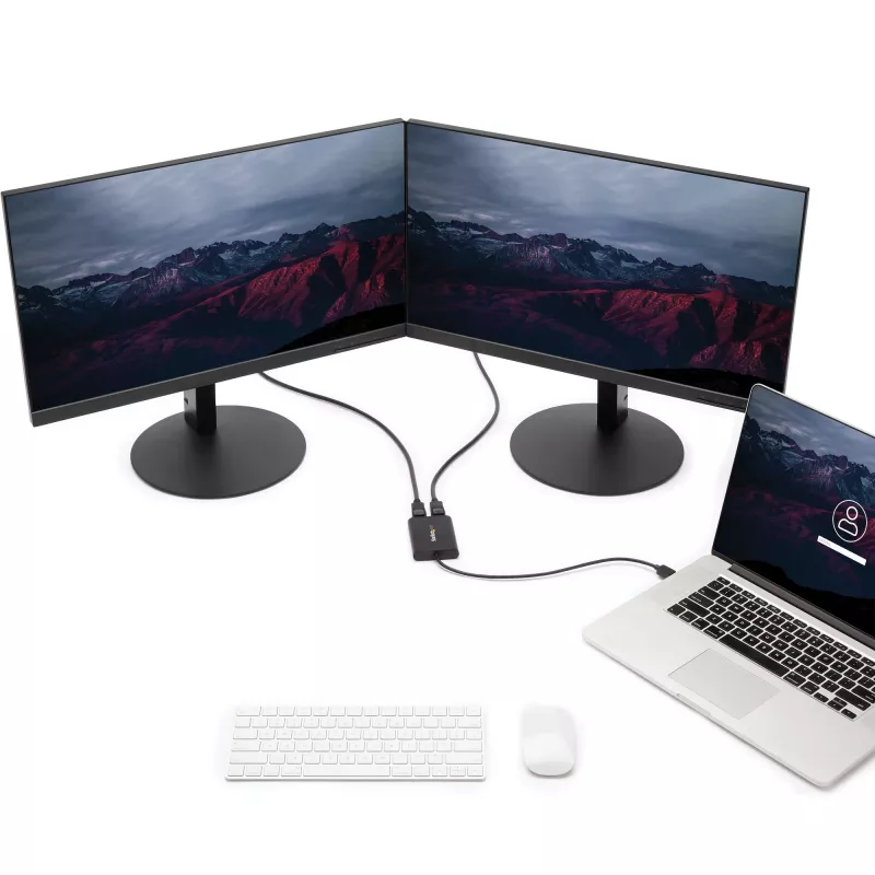 StarTech.com USB 3.0 į dvigubą DisplayPort adapteris - 4K 60Hz, 3.2 Gen 1 (3.1 Gen 1), USB Type-A, DisplayPort išvestis, 4096 x 2160 pikselių