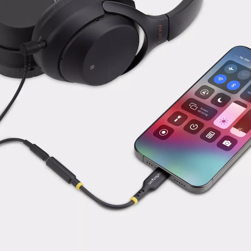 StarTech.com USBCAUDIO2 USB-C į 3,5 mm TRRS ausinių ir laisvų rankų įrangos garso keitiklis, 32 bitų DAC, suderinamas su Thunderbolt, 12,7 cm, juodas