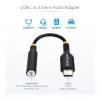 StarTech.com USBCAUDIO2 USB-C į 3,5 mm TRRS ausinių ir laisvų rankų įrangos garso keitiklis, 32 bitų DAC, suderinamas su Thunderbolt, 12,7 cm, juodas