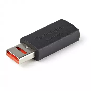 StarTech.com USB duomenų blokavimo adapteris, USB-A (vyras) į USB-A (moteris), įkrovimui, 5V 2.4A