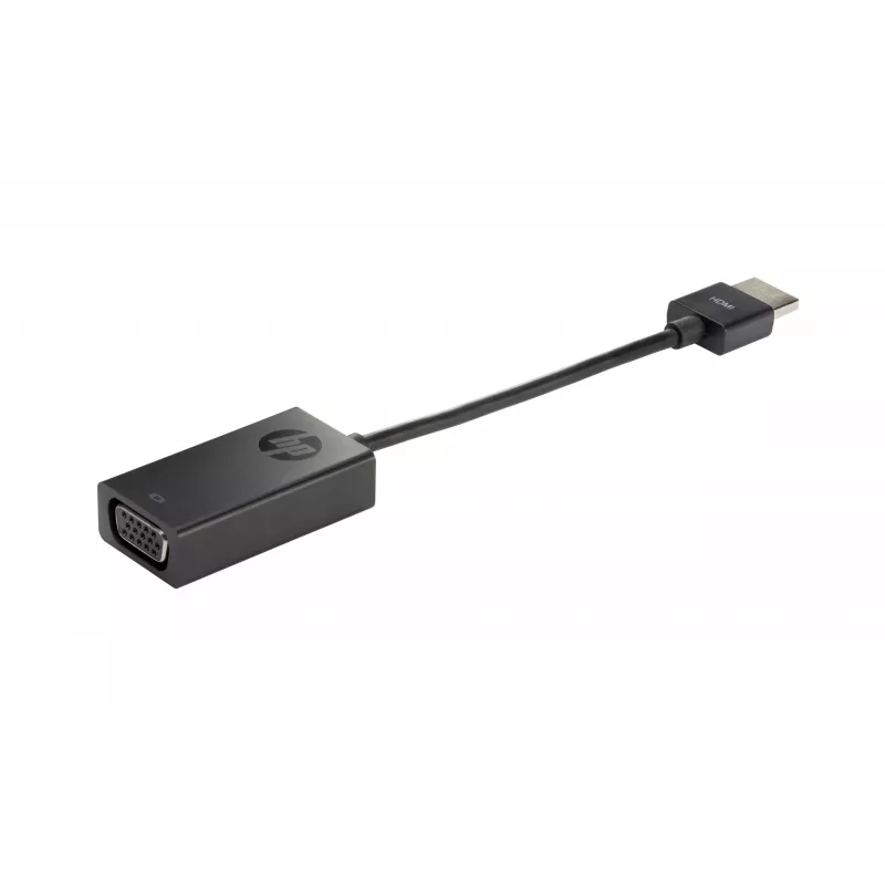 HP X1B84AA HDMI į VGA kabelis-adapteris, HDMI A tipo (kištukas) į VGA (D-Sub) (lizdas), juodas