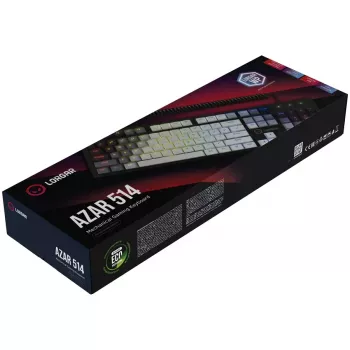 LORGAR Azar 514 White – mechaninė klaviatūra su RGB apšvietimu, ENG išdėstymas