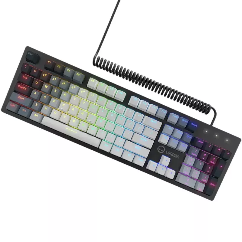 LORGAR Azar 514 White – mechaninė klaviatūra su RGB apšvietimu, ENG išdėstymas