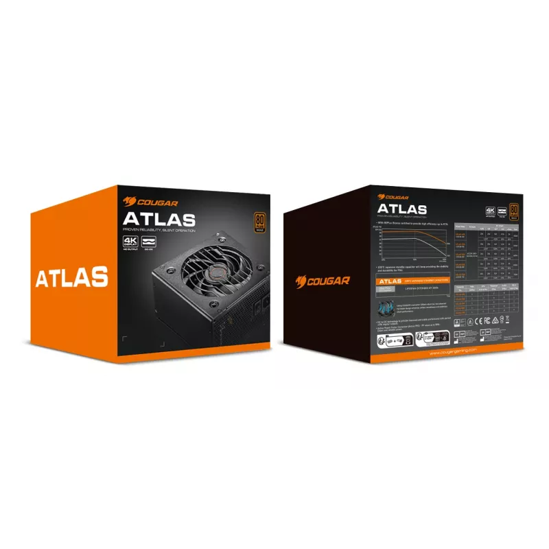 COUGAR ATLAS 650W 80 Plus Bronze maitinimo blokas