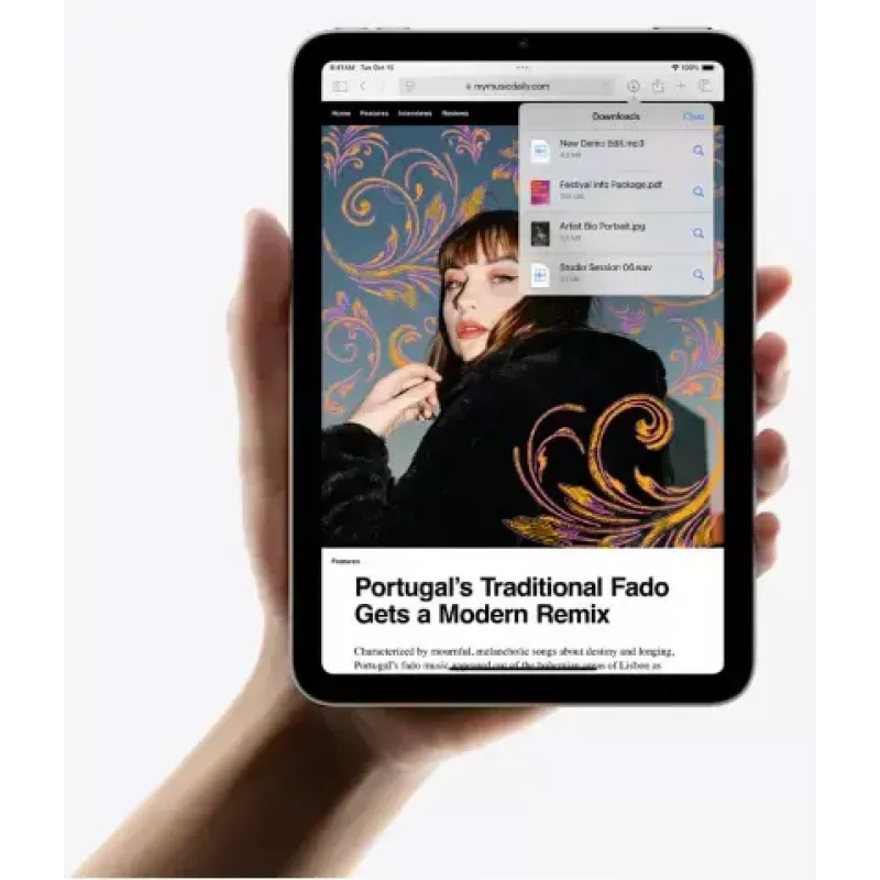 Planšetinis kompiuteris Apple iPad mini Wi‑Fi 128GB Violetinė — 8,3 colio (21,1 cm) LED 2266×1488, A17 Pro, 12 MP kameros, Wi‑Fi 6E, 293 g