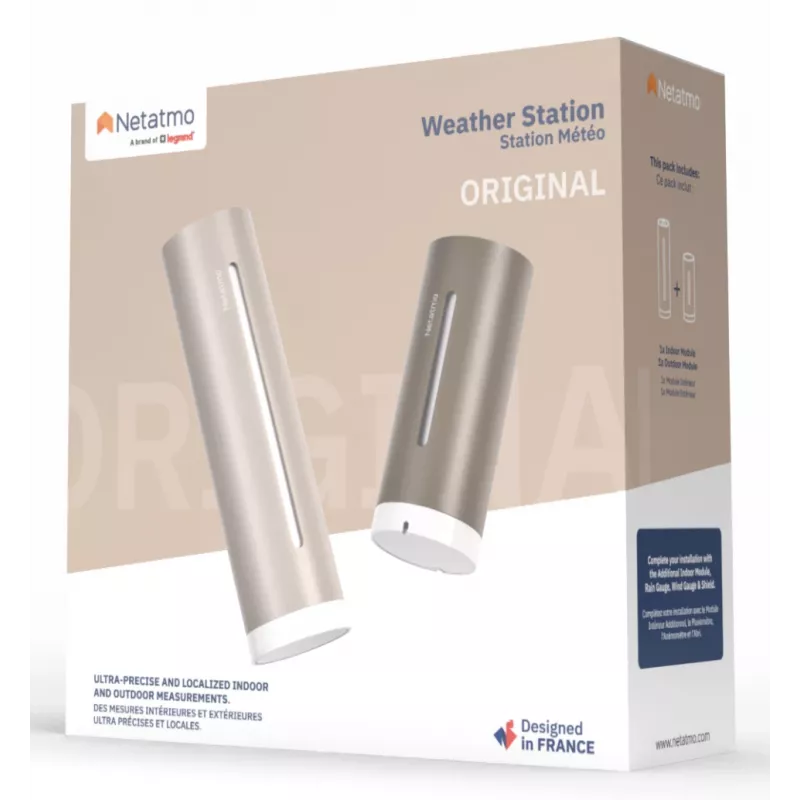 Netatmo NWS-S-EC skaitmeninė orų stotelė ruda Wi-Fi