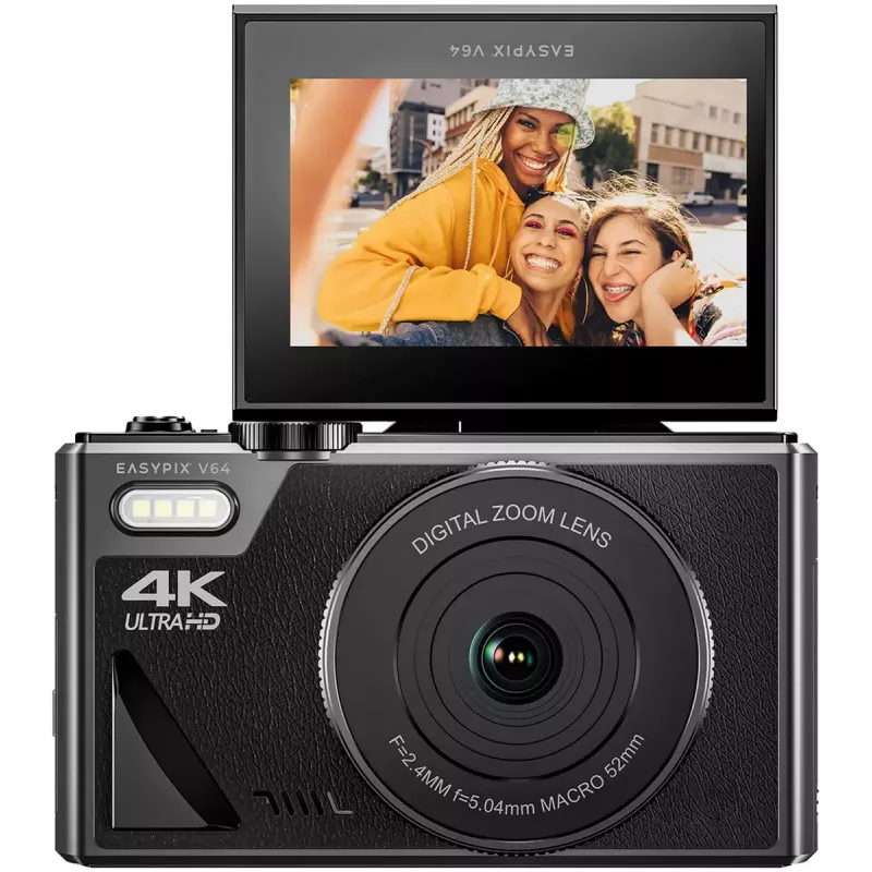 Skaitmeninis fotoaparatas EASYPIX V64 Flip 20203 – 16 MP, 1080p vaizdo įrašas