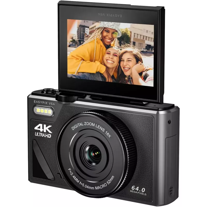 Skaitmeninis fotoaparatas EASYPIX V64 Flip 20203 – 16 MP, 1080p vaizdo įrašas