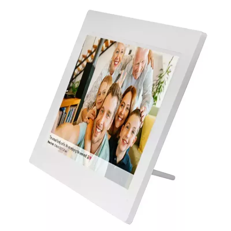 Denver Frameo PFF-1015W skaitmeninis nuotraukų rėmas, 10,1 col. (25,4 cm), lietimui jautrus ekranas, Wi-Fi, 16 GB, baltas
