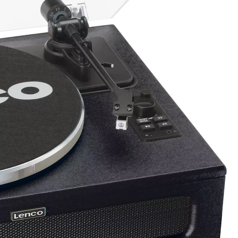 Pavarų diržu varomas vinilo grotuvas Lenco LS-430BK juodas 40W Bluetooth