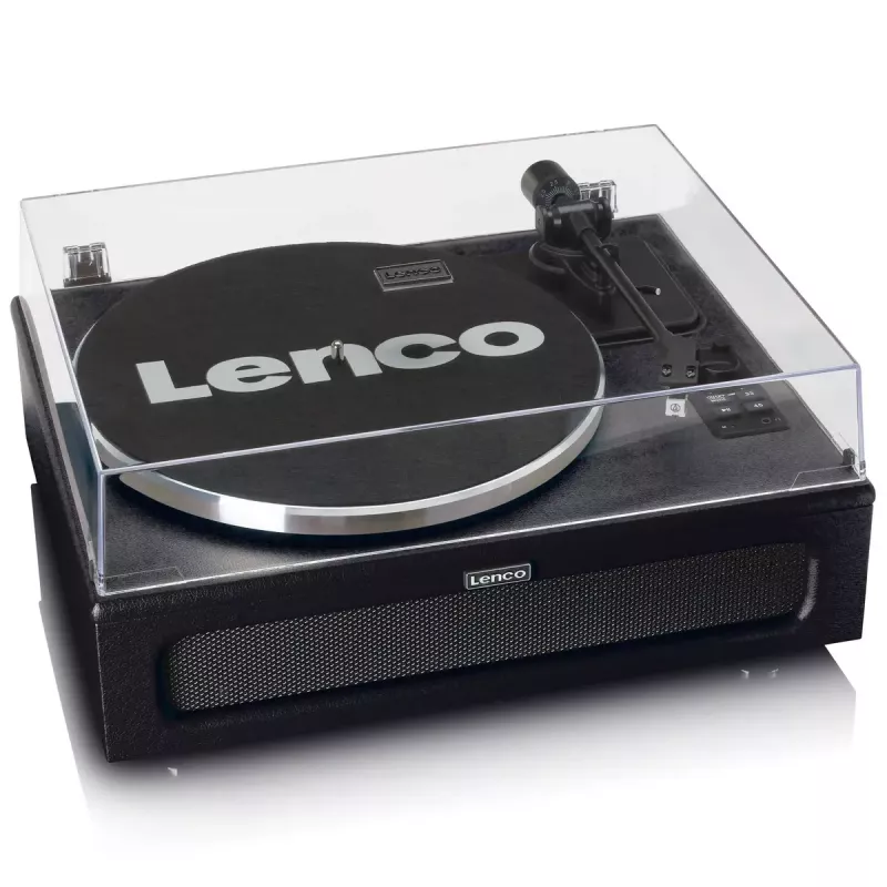 Pavarų diržu varomas vinilo grotuvas Lenco LS-430BK juodas 40W Bluetooth