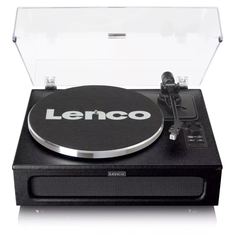 Pavarų diržu varomas vinilo grotuvas Lenco LS-430BK juodas 40W Bluetooth